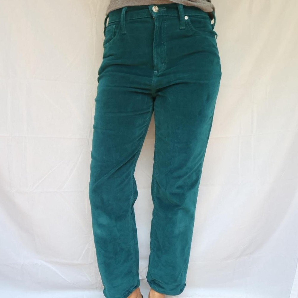SILVER JEANS Emerald Green Corduroy Pants